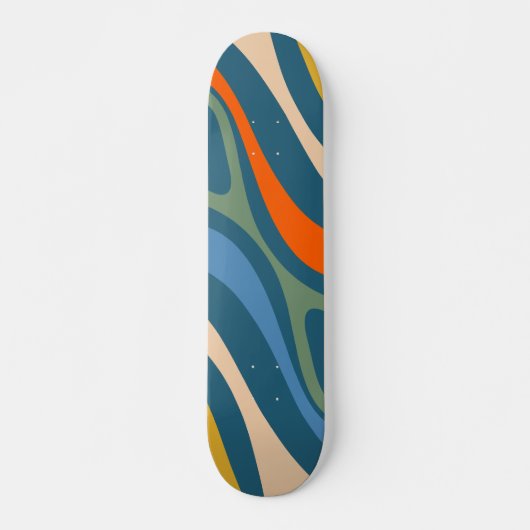 New Groove Retro Abstract Multicolor Patroon Persoonlijk Skateboard (Voorkant)
