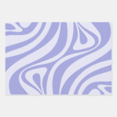 New Groove Retro Abstract Swirl Pattern Paars Inpakpapier Vel (Voorkant 2)