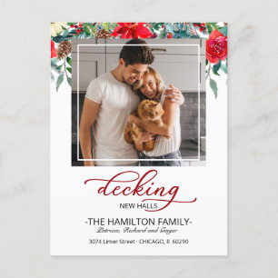 New Halls Moving Announcement Foto deciseren Feestdagenkaart