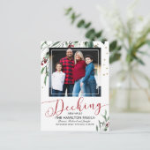 New Halls Moving Announcement Foto deciseren Feestdagenkaart (Staand voorkant)