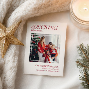 New Halls Moving Announcement Foto deciseren Feestdagenkaart