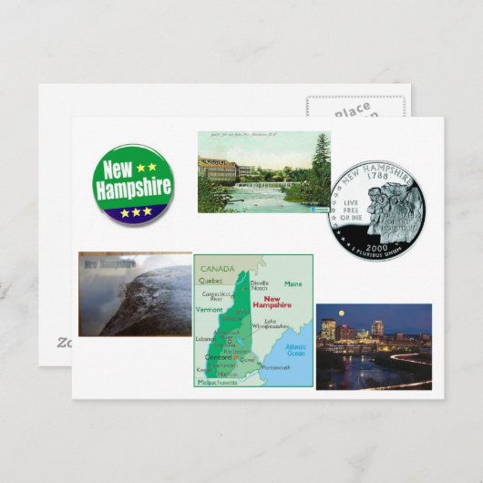 New Hampshire 1 Briefkaart (Voorkant / Achterkant)
