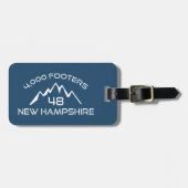 New Hampshire 4000 Footers Mountain Bagagelabel (Voorkant horizontaal)