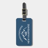 New Hampshire 4000 Footers Mountain Bagagelabel (Voorkant verticaal)