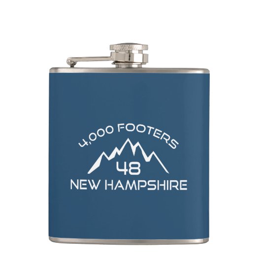 New Hampshire 4000 Footers Mountain Heupfles (Voorkant)