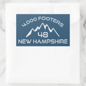New Hampshire 4000 Footers Mountain Rechthoekige Sticker (Tas)
