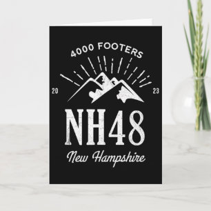 New Hampshire 4000 voet hoge toppen Nh48 wandelen Kaart