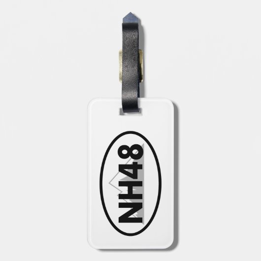 New Hampshire 48 Oval Bagagelabel (Achterkant verticaal)