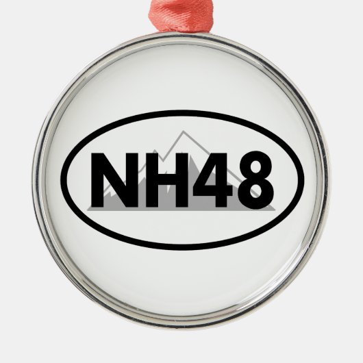 New Hampshire 48 Oval Metalen Ornament (Voorkant)