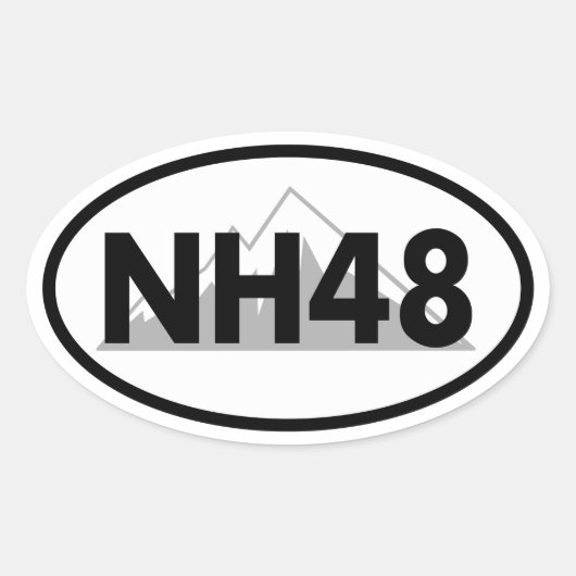 New Hampshire 48 Oval Ovale Sticker (Voorkant)