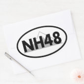 New Hampshire 48 Oval Ovale Sticker (Envelop)