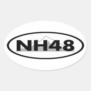 New Hampshire 48 Oval Ovale Sticker