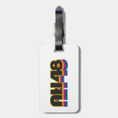 New Hampshire 48 Rainbow Bagagelabel (Achterkant verticaal)