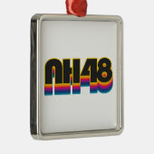 New Hampshire 48 Rainbow Metalen Ornament (Rechts)