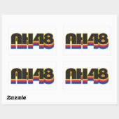 New Hampshire 48 Rainbow Rechthoekige Sticker (Vel)