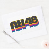 New Hampshire 48 Rainbow Rechthoekige Sticker (Envelop)