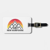 New Hampshire 48 Retro Mountain Bagagelabel (Voorkant horizontaal)