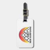 New Hampshire 48 Retro Mountain Bagagelabel (Voorkant verticaal)