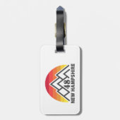 New Hampshire 48 Retro Mountain Bagagelabel (Achterkant verticaal)