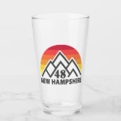 New Hampshire 48 Retro Mountain Glas (Voorkant)