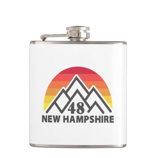 New Hampshire 48 Retro Mountain Heupfles (Voorkant)
