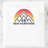 New Hampshire 48 Retro Mountain Rechthoekige Sticker (Tas)