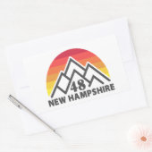New Hampshire 48 Retro Mountain Rechthoekige Sticker (Envelop)