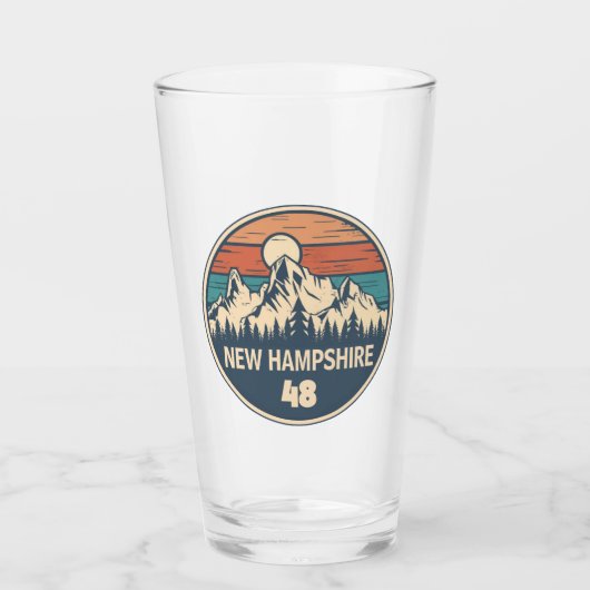 New Hampshire 48 zonsondergang Glas (Voorkant)