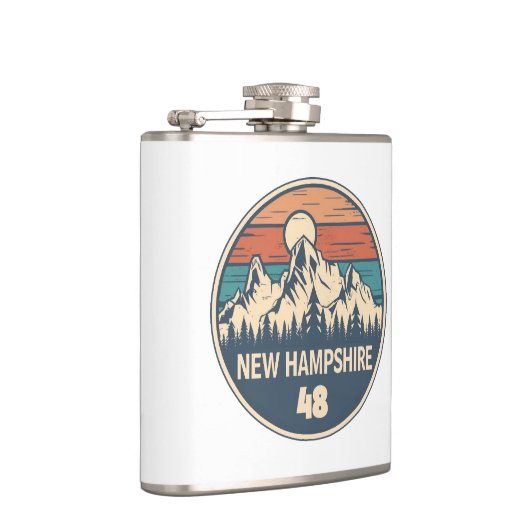 New Hampshire 48 zonsondergang Heupfles (Rechts)