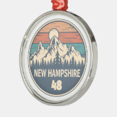 New Hampshire 48 zonsondergang Metalen Ornament (Links)