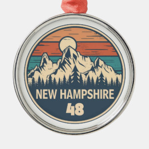 New Hampshire 48 zonsondergang Metalen Ornament