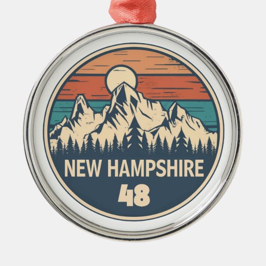 New Hampshire 48 zonsondergang Metalen Ornament (Voorkant)