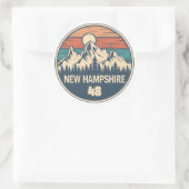 New Hampshire 48 zonsondergang Ronde Sticker (Tas)