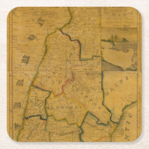 New Hampshire 4 Kartonnen Onderzetters