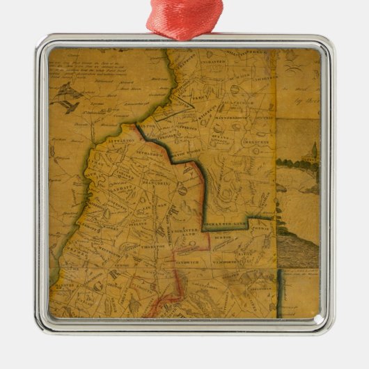 New Hampshire 4 Metalen Ornament (Voorkant)