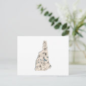 New Hampshire  Afbeelding Map Antiek Briefkaart (Staand voorkant)