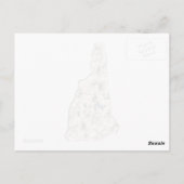 New Hampshire  Afbeelding Map Antiek Briefkaart (Achterkant)