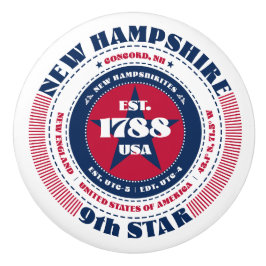 New Hampshire Amerikaanse staat Rood Wit Blauw Typ Keramische Knop