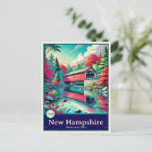 New Hampshire | Anime Style Cel Shaded Briefkaart (Staand voorkant)