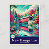 New Hampshire | Anime Style Cel Shaded Briefkaart (Voorkant)
