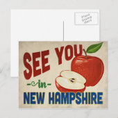 New Hampshire Apple - Vintage Travel Briefkaart (Voorkant / Achterkant)