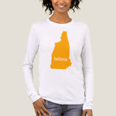 New Hampshire Belong State Map Tri-Blend Shirt (Voorkant volledig)
