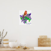 New Hampshire Bird Paars Finch Lilacs Poster (Keuken)