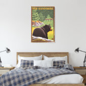 New Hampshire Black Beer in Forest Canvas Afdruk (Insitu (Slaapkamer))