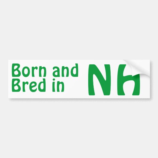 New Hampshire Bred (Bumper) Sticker (Voorkant)