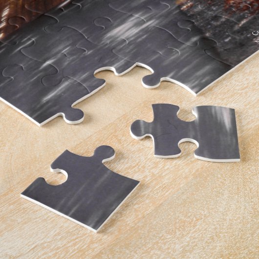 New Hampshire Bridge Mooie herfstlandschap Herfst Legpuzzel (Zijkant)