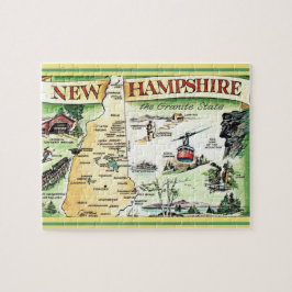 New Hampshire Briefkaart Kaart Jigsaw Puzzel