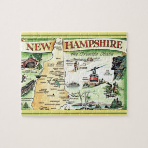New Hampshire Briefkaart Kaart Jigsaw Puzzel