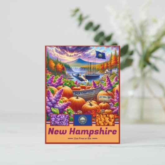 New Hampshire Charme Scenische Wonderen Briefkaart (Staand voorkant)