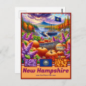 New Hampshire Charme Scenische Wonderen Briefkaart (Voorkant / Achterkant)